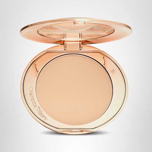 Charlotte Tilbury Airbrush Flawless Finish Setting Powder - Pore-Blurring Pressed Powder for Face Makeup to Minimize Shine with a Soft-Focus Finish - 2 Medium