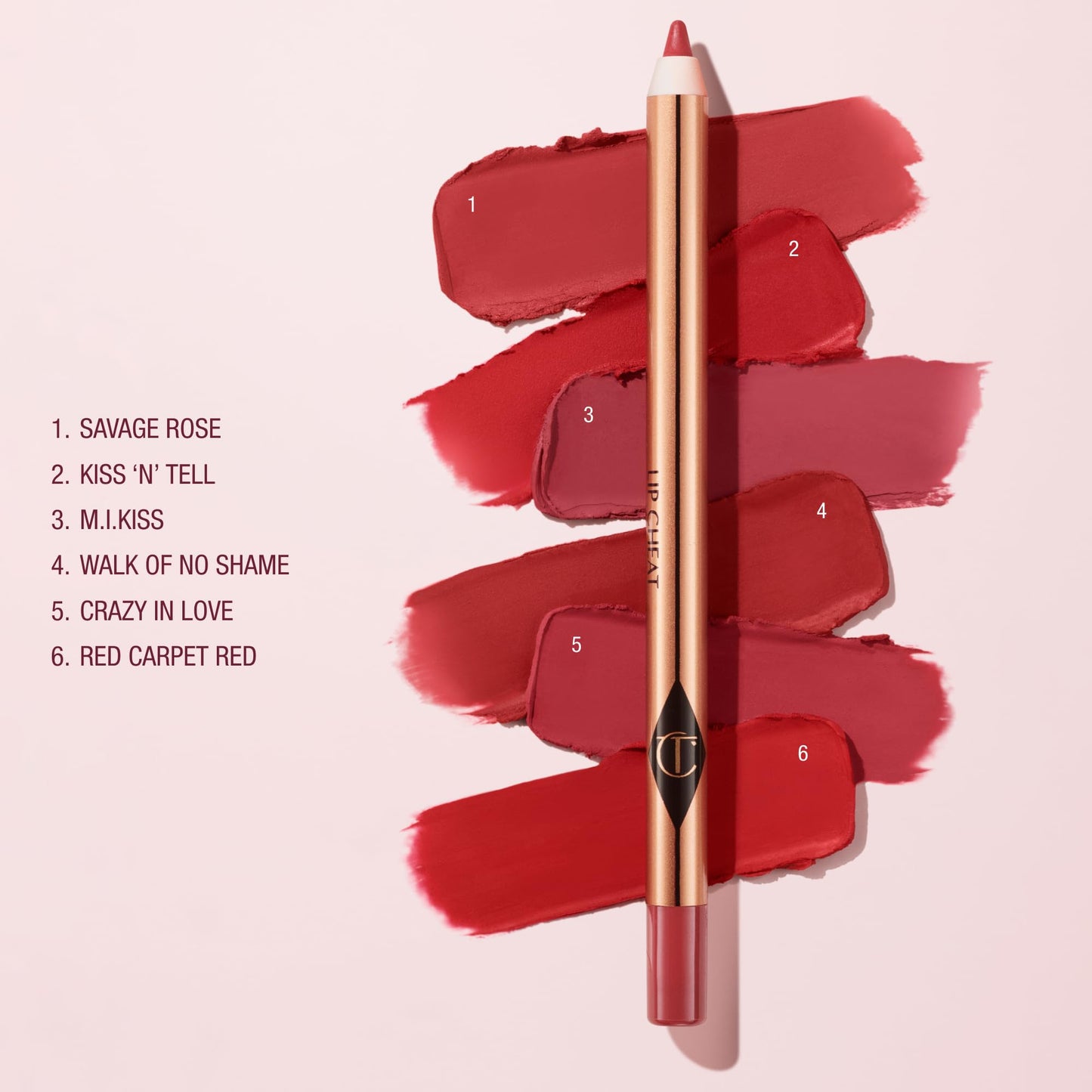 Charlotte Tilbury Lip Cheat Lip Liner Pencil - Gives Lips a Fuller-Looking, Defined Pout - Enriched with Jojoba Oil & Hyaluronic Acid - Waterproof, Smudge-Proof & Transfer-Proof - M.I Kiss