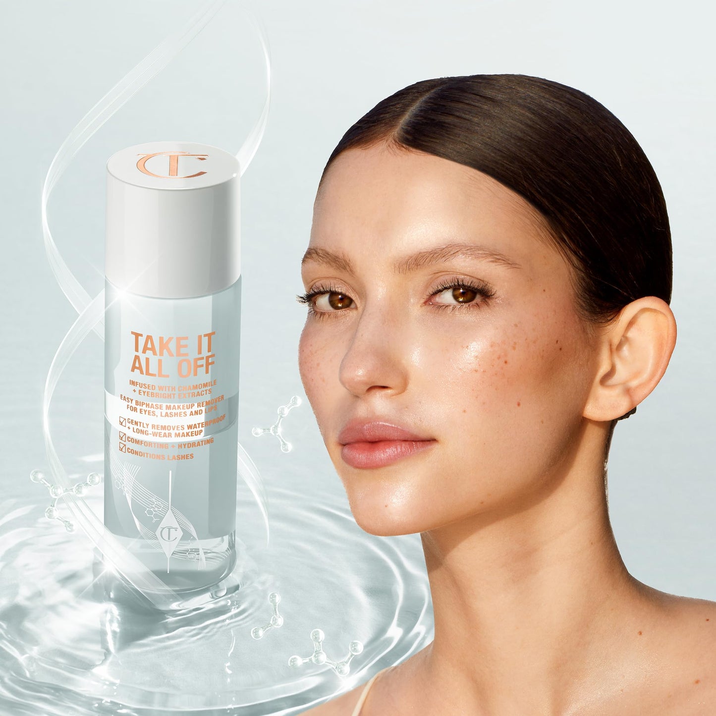 Charlotte Tilbury Take It All Off Makeup Remover - Bi-Phase Cleansing Oil Makeup Remover Enriched with Soothing Camomile to Condition Lashes & Lips - Removes Waterproof Formulas (30ml)