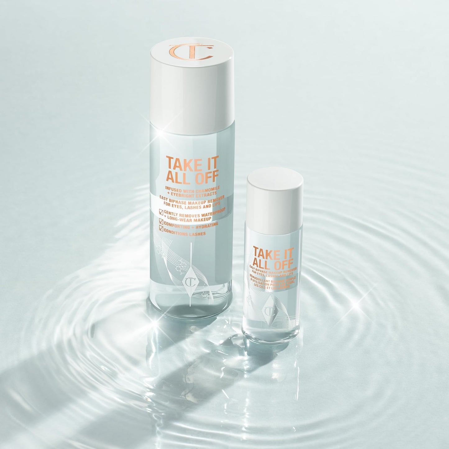 Charlotte Tilbury Take It All Off Makeup Remover - Bi-Phase Cleansing Oil Makeup Remover Enriched with Soothing Camomile to Condition Lashes & Lips - Removes Waterproof Formulas (30ml)