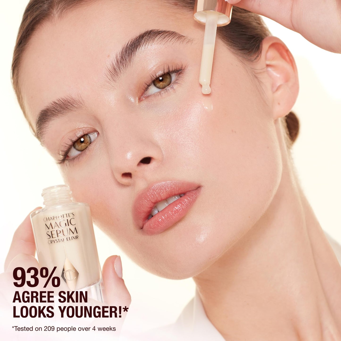 Charlotte Tilbury Magic Serum Crystal Elixir - Anti Aging Skincare Set - Face Firming Peptide, Brightening Vitamin C Serum & Glow-Boosting Niacinamide - Perfect for Gifting & Makeup Pairings (100ml)