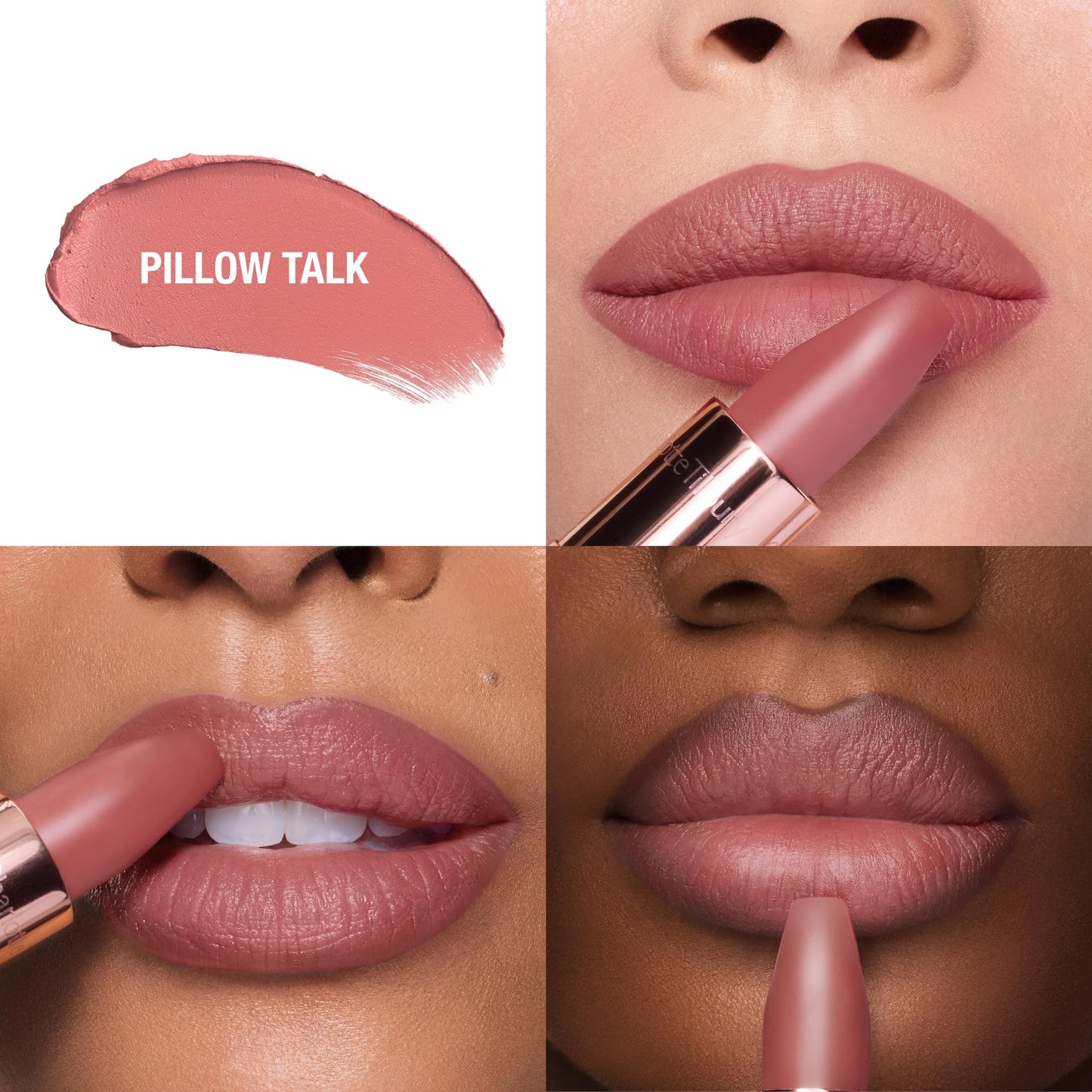 Charlotte Tilbury Matte Revolution Lipstick - Long Lasting, Matte Lipstick with Buildable Color & Lip-Loving Ingredients - Creamy, Easy to Blend Formula - Pillow Talk Original
