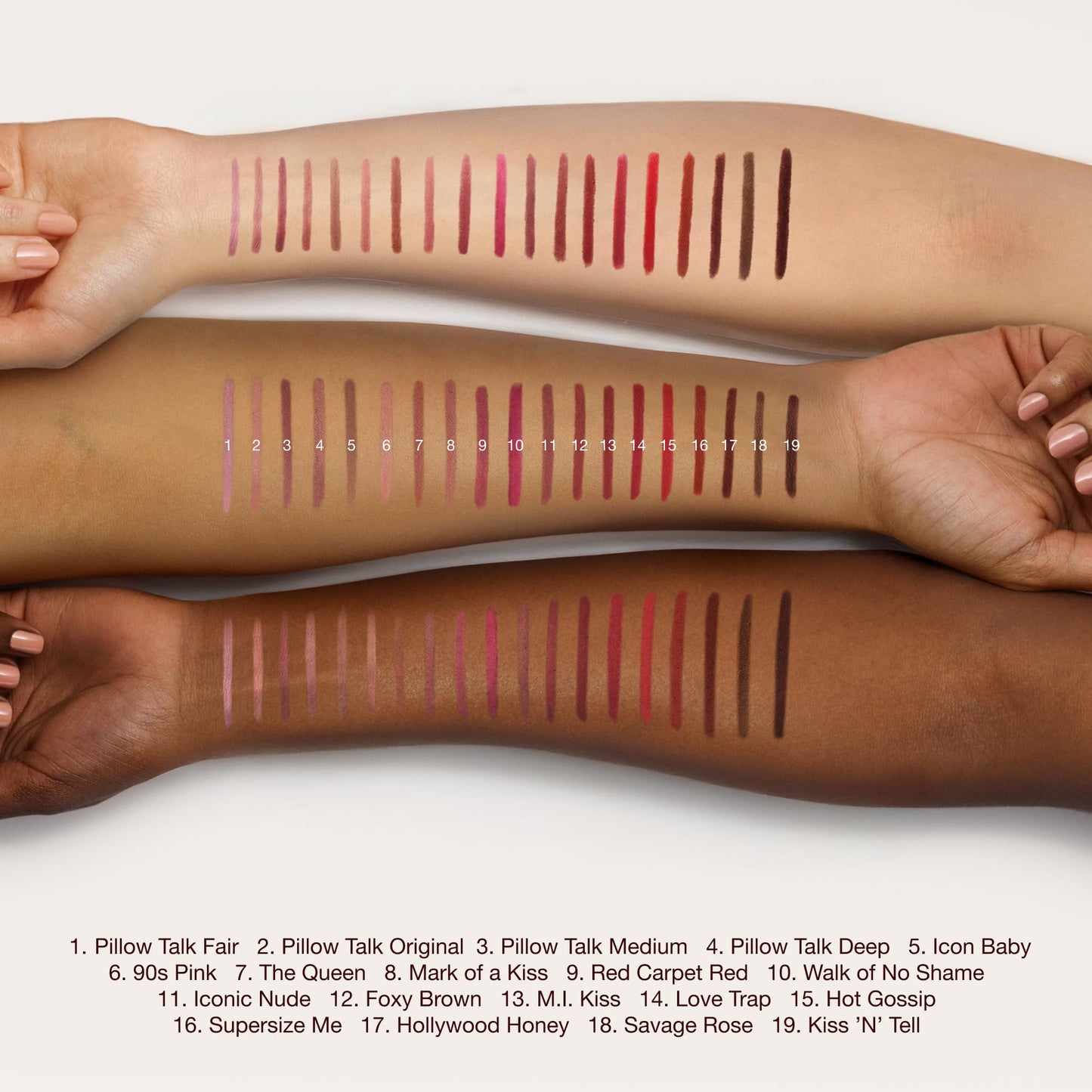Charlotte Tilbury Lip Cheat Lip Liner Pencil - Gives Lips a Fuller-Looking, Defined Pout - Enriched with Jojoba Oil & Hyaluronic Acid - Waterproof, Smudge-Proof & Transfer-Proof - M.I Kiss