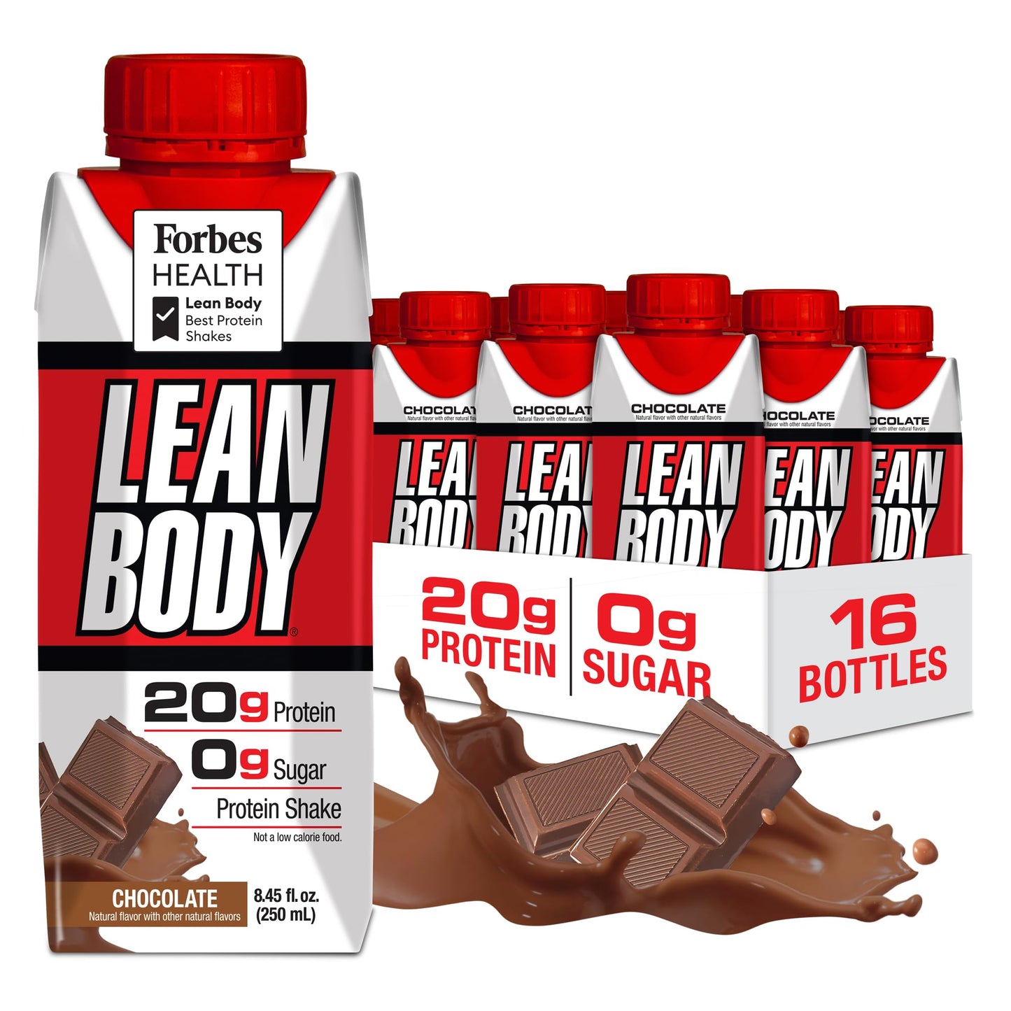 Labrada Lean Body Ready-to-Drink Chocolate Protein Shake, 40g Protein, Whey Blend, 0 Sugar, Gluten Free, 22 Vitamins & Minerals, LABRADA, 17 Fl Oz (Pack of 12)