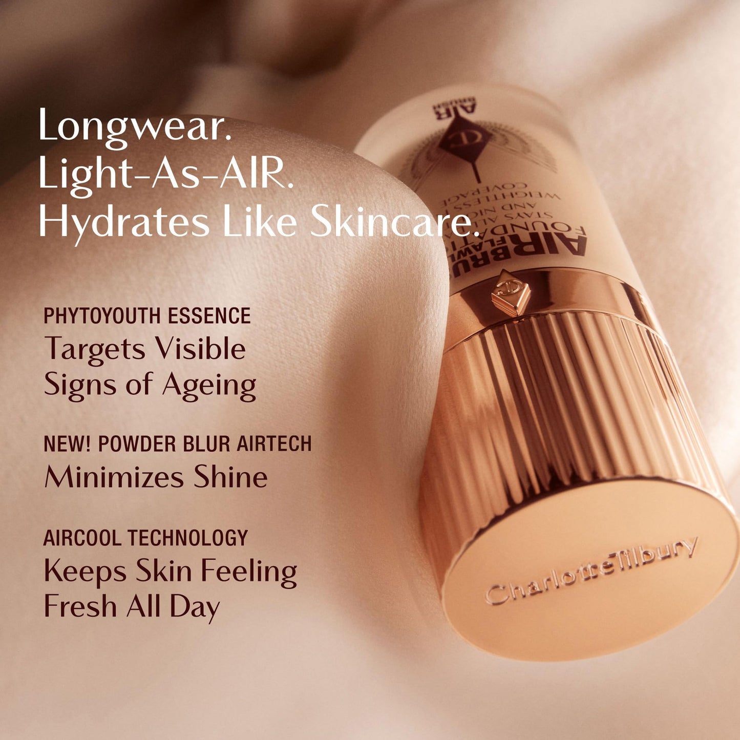 Charlotte Tilbury Airbrush Flawless Matte Foundation - Full Coverage Liquid Makeup with a Natural-Matte Finish - Smoothes & Blurs Pores - Waterproof & Transfer Resistant - 7 Neutral