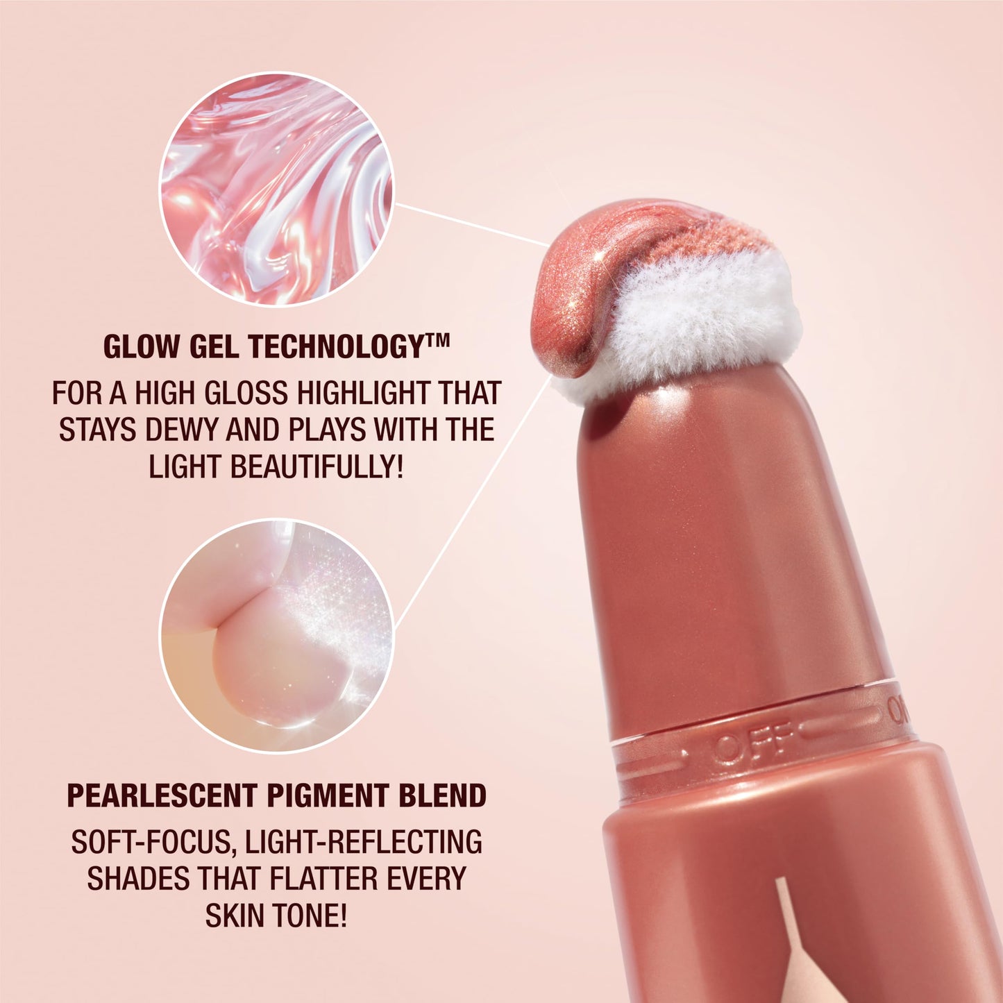 Charlotte Tilbury Glowgasm Beauty Light Wand Liquid Highlighter Makeup - Soft-Focus Pink Highlighter & Blush for Cheeks - Pearlescent, Weightless Radiant Finish - Goldgasm