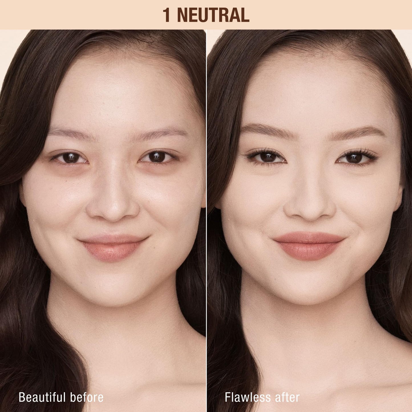 Charlotte Tilbury Airbrush Flawless Matte Foundation - Full Coverage Liquid Makeup with a Natural-Matte Finish - Smoothes & Blurs Pores - Waterproof & Transfer Resistant - 1 Neutral