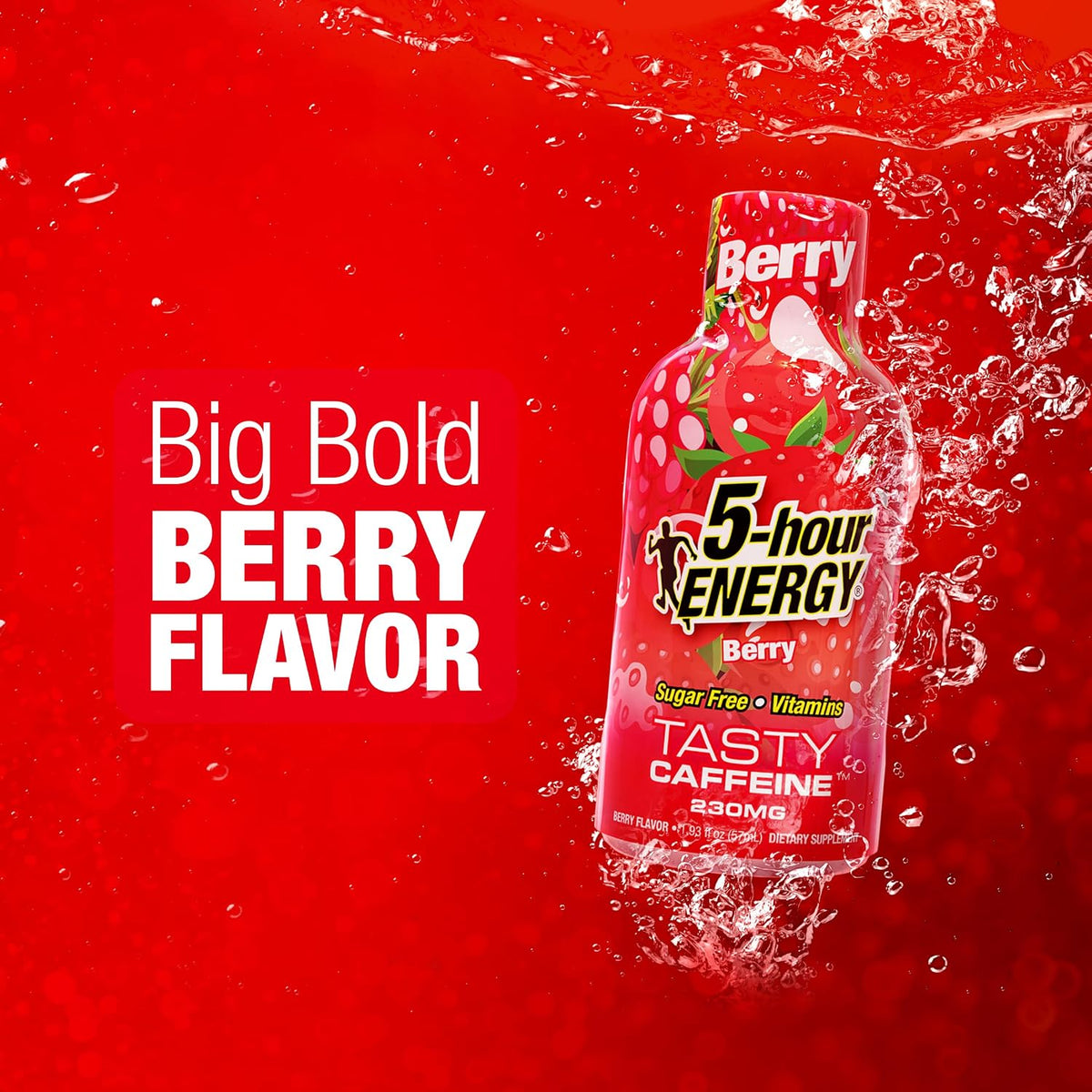 5-hour ENERGY BERRY Flavor, 20 Count, Extra Strength Energy Shot | 1.93 Fl Oz, Amino Acids, B Vitamins, Sugar Free and Zero Calories