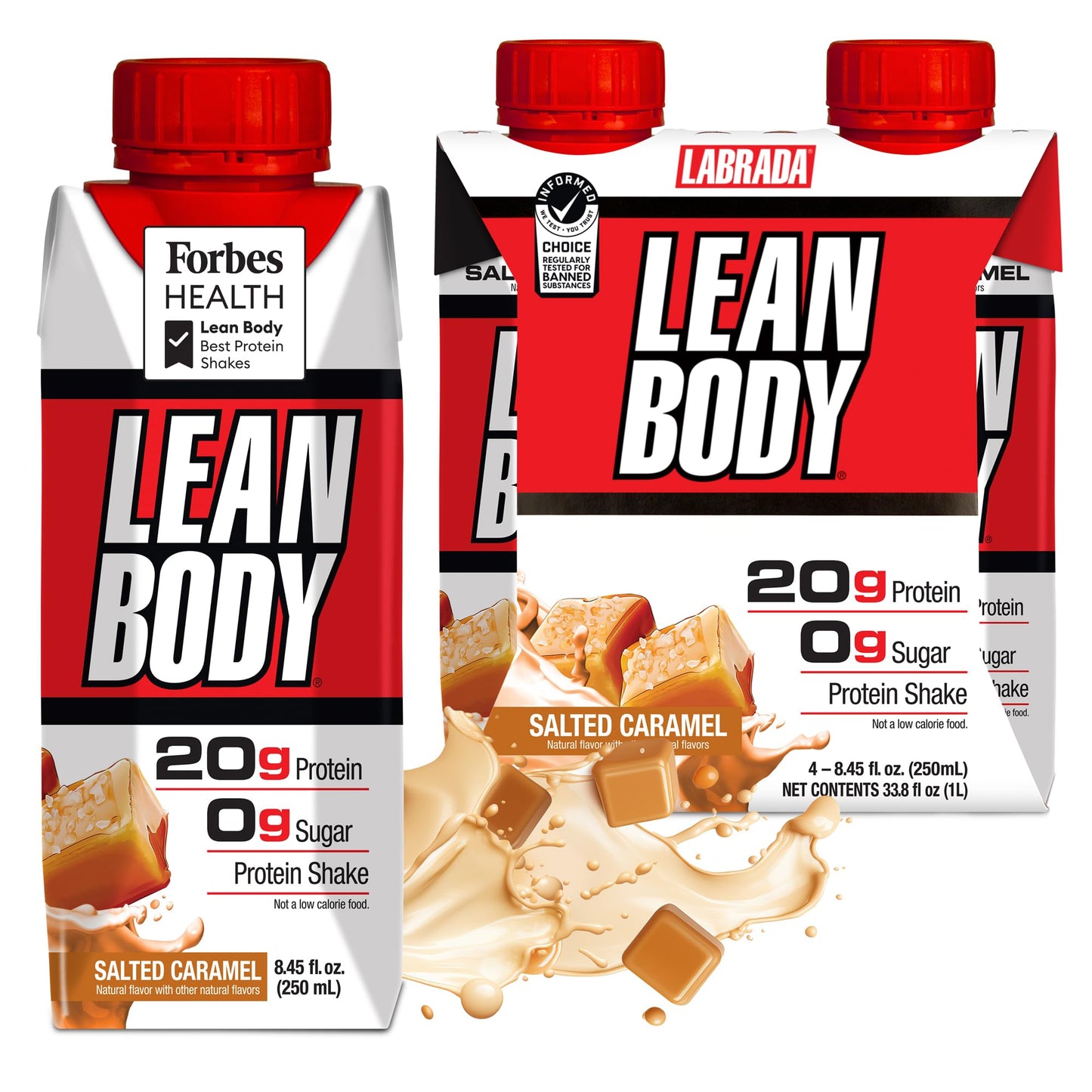 Labrada Lean Body Ready-to-Drink Chocolate Protein Shake, 40g Protein, Whey Blend, 0 Sugar, Gluten Free, 22 Vitamins & Minerals, LABRADA, 17 Fl Oz (Pack of 12)