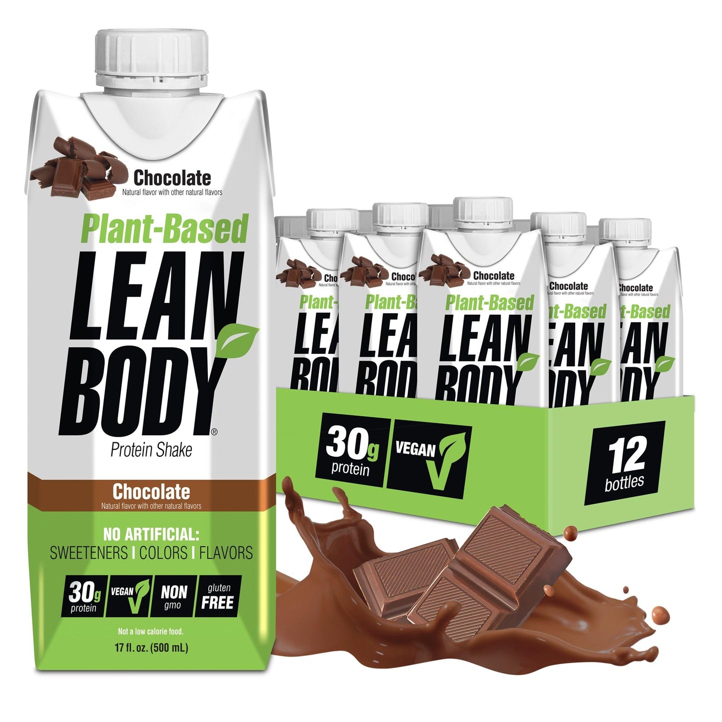 Labrada Lean Body Ready-to-Drink Chocolate Protein Shake, 40g Protein, Whey Blend, 0 Sugar, Gluten Free, 22 Vitamins & Minerals, LABRADA, 17 Fl Oz (Pack of 12)
